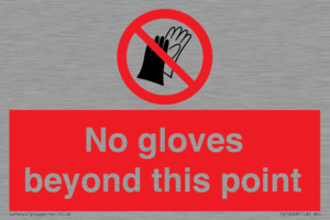 No gloves beyond this point